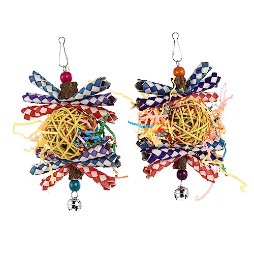 FRCOLOR 3st Papagei Spielzeug Zubehör Für Papageienkäfige Vogelspielzeug Aus Papageienspielzeug Aus Rattan Kauspielzeug Für Papageien Vogel-luffa-Spielzeug Metall Der Vogel Pendel FRCOLOR 3st Papagei Spielzeug Zubehör Für Papageienkäfige Vogelspielzeug Aus Papageienspielzeug Aus Rattan Kauspielzeug Für Papageien Vogel-luffa-Spielzeug Metall Der Vogel Pendel von FRCOLOR