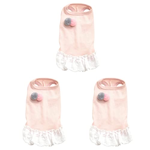 FRCOLOR 3-teiliges Kurzes Hundekleid Für Rockweste Aus Atmungsaktiver Spitze Mit Rundhalsausschnitt Hundekostüm Haustierbekleidung Größe XXL von FRCOLOR