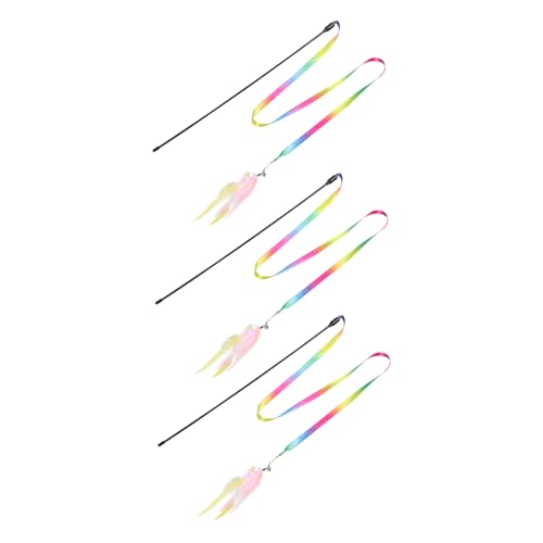 FRCOLOR 3stücke Teiliges Interaktives Katzenspielzeug Mit Bunten Federn Lange Spielangel Für Drinnen Lustige Und Entspannende Spielzeit Für Katzen Fördert Bewegung Und Gesundheit FRCOLOR 3stücke Teiliges Interaktives Katzenspielzeug Mit Bunten Federn Lange Spielangel Für Drinnen Lustige Und Entspannende Spielzeit Für Katzen Fördert Bewegung Und Gesundheit von FRCOLOR
