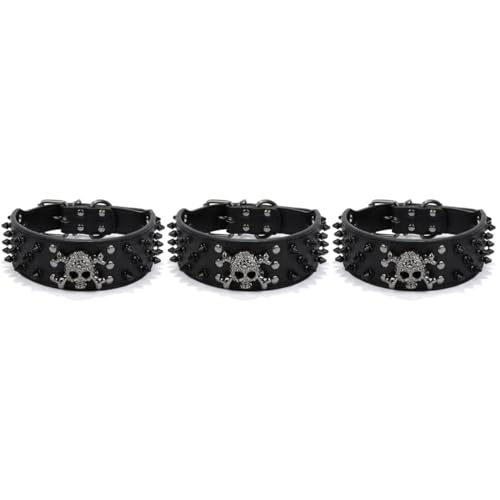 FRCOLOR Verstellbares Haustierhalsband 3st Für Haustiere Verstellbares Hundehalsband Seil Schädel Schädel Hundehalsband FRCOLOR Verstellbares Haustierhalsband 3st Für Haustiere Verstellbares Hundehalsband Seil Schädel Schädel Hundehalsband von FRCOLOR
