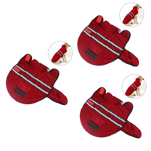 FRCOLOR 3-teiliges Hundemantel-hundejacken-Set Mit Reflektierenden Streifen Für Mittelgroße Bis Große Hunde Gemütliche Atmungsaktive Hundekleidung Aus Baumwolle FRCOLOR 3-teiliges Hundemantel-hundejacken-Set Mit Reflektierenden Streifen Für Mittelgroße Bis Große Hunde Gemütliche Atmungsaktive Hundekleidung Aus Baumwolle von FRCOLOR