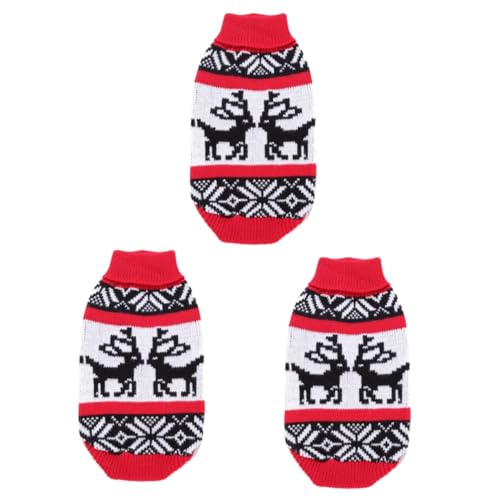 FRCOLOR 3st Weihnachts-Haustier-Outfit Kleidung Für Kleine Hunde Gestrickter Pullover Für Haustiere Hundeparty Welpen-weihnachtsmann-kostü Welpenkleidung Kleiner Hund Weihnachtskostüme FRCOLOR 3st Weihnachts-Haustier-Outfit Kleidung Für Kleine Hunde Gestrickter Pullover Für Haustiere Hundeparty Welpen-weihnachtsmann-kostü Welpenkleidung Kleiner Hund Weihnachtskostüme von FRCOLOR