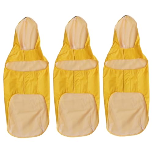 FRCOLOR 3stücke Reflective Regenmantel Für Große Hunde wasserdichte Kapuzenjacke Mit Verstellbarem Knopf Für Regnerische Tage Schützt Ihren Hund Mit Atmungsaktivem Und Reflektierenden von FRCOLOR