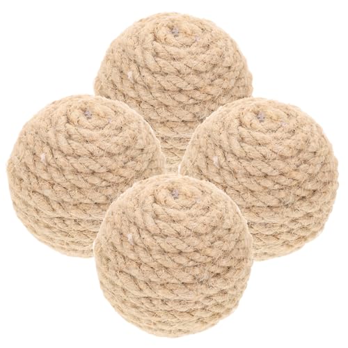 FRCOLOR Jute-katzenkratzbaum Interaktive Bälle 4 Stück Katzenspielzeug für Hauskatzen Geistig-körperlich für Katzen FRCOLOR Jute-katzenkratzbaum Interaktive Bälle 4 Stück Katzenspielzeug für Hauskatzen Geistig-körperlich für Katzen von FRCOLOR
