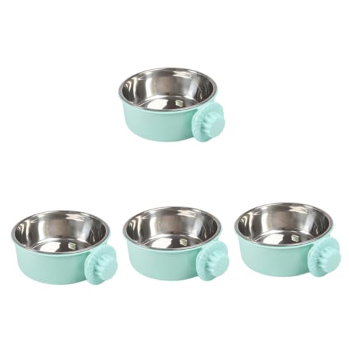 FRCOLOR 4 Stück Wasserbrunnen aus Edelstahl Futter für Vogelhäuschen Vogelfutterschale hundesofa Hundenäpfe Hundenapf Hundefutter Rostfreier Stahl Fressnapf Haustiernapf Wasserspender Hase von FRCOLOR