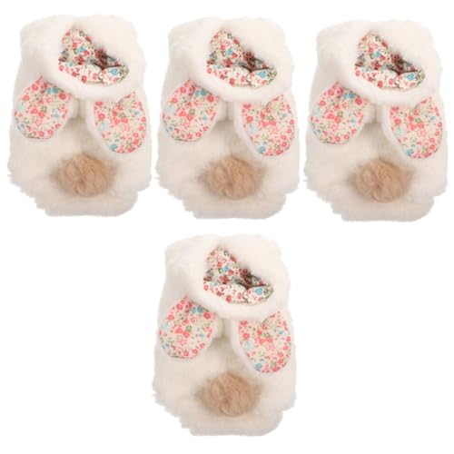 FRCOLOR 4 Stück Hase Große Ohren Baumwolle Weihnachtsdeko Warmer Mantel Kleidung Für Hunde Bequeme Hundebekleidung Hund Wärme Kleidung Thermische Hundekleidung Haustier Jacke Polyester von FRCOLOR