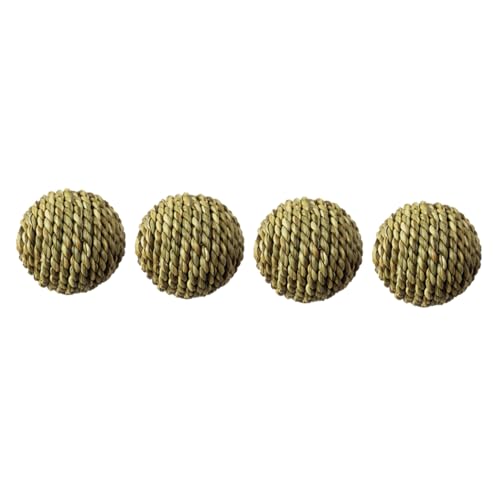 FRCOLOR 4 Stück Haustier Stroh Ball Katzenspielzeug Kleine Tiere Essbar FRCOLOR 4 Stück Haustier Stroh Ball Katzenspielzeug Kleine Tiere Essbar von FRCOLOR