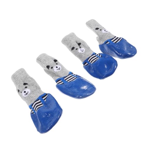 FRCOLOR 4 Haustierschuhe Hundesocken -Grip- Pfote wasserdichte Welpenbedarf Hundezubehör Karikatur Baumwollsocken Kleiner Schuhwerk Schutz Baumwolle FRCOLOR 4 Haustierschuhe Hundesocken -Grip- Pfote wasserdichte Welpenbedarf Hundezubehör Karikatur Baumwollsocken Kleiner Schuhwerk Schutz Baumwolle von FRCOLOR