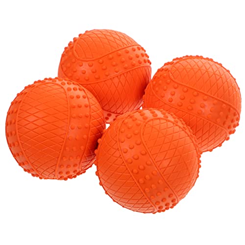 FRCOLOR 4 Stück Hundeball aus Gummi Bälle für Hunde Spielzeug für Hund Ball für Hund Dog chew Toy hundekauspielzeuge Welpenball Backenzahnkugeln für Hunde singen Spielzeugball von FRCOLOR