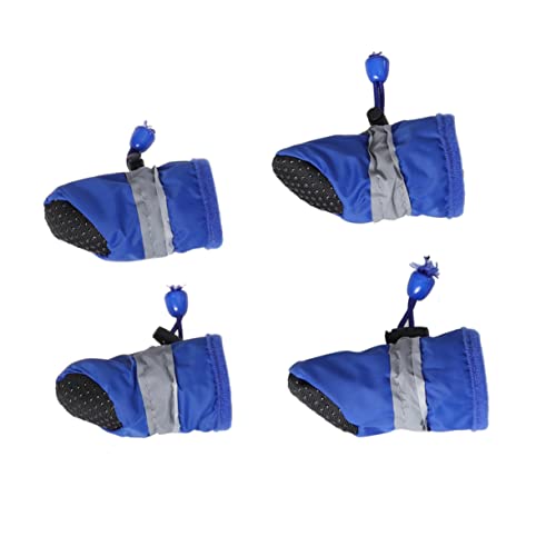 FRCOLOR Wanderschuhe Für Hunde 4er-Pack Hundestiefel Für Bis Mittelgroße Hunde Größe L Leichte Haustierschuhe von FRCOLOR