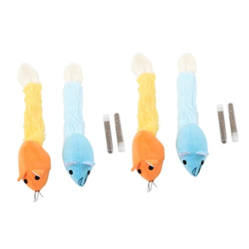 FRCOLOR 4 Stück Katzenminze Mäuse Spielzeug Für Katzen Kätzchen Beißspielzeug Katzen-Teaser Interaktives Kätzchenspielzeug Katze Katzenminze Spielzeug Spielen Plüschtier Macaron Bambus FRCOLOR 4 Stück Katzenminze Mäuse Spielzeug Für Katzen Kätzchen Beißspielzeug Katzen-Teaser Interaktives Kätzchenspielzeug Katze Katzenminze Spielzeug Spielen Plüschtier Macaron Bambus von FRCOLOR