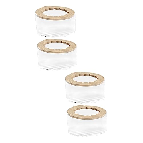 FRCOLOR 4 Stück Kleine Hamster Wanne Rattenklare Toiletten Klare Hamstertoilette Meerschweinchen Toilette Klare Hamsterbadewannen Kleiner Hamster Doppelter Zweck Als Material Holz von FRCOLOR