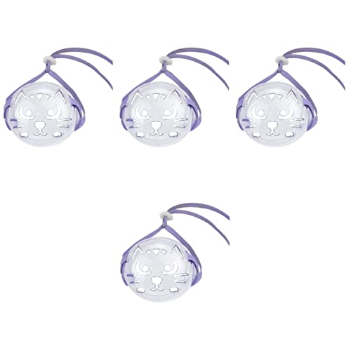 FRCOLOR 4stücke Convenient Cat Muzzle Für Katzen Wiederverwendbarer Maulkorb Für Haustiere Transparentes Design Für Sicheres Baden Und Pflegen Leicht Und Langlebig Für Indoor-Katzen von FRCOLOR