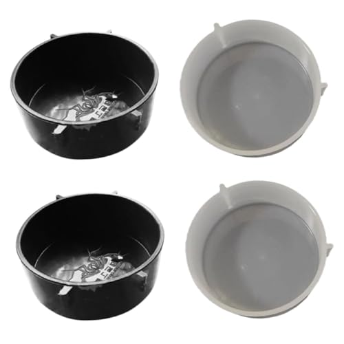 FRCOLOR Reptilien-wasserhalter Reptilienhaltung Runde Futterhalter Tabletts Für Reptilien Haustiere 4-teiliges Set von FRCOLOR