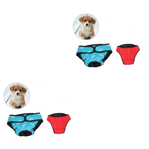 FRCOLOR 4 Stück Windeln für Hunde Haustierwindeln Welpenwindeln Hundewindeln Hündchen Physiologische Hosen Kleidung von FRCOLOR