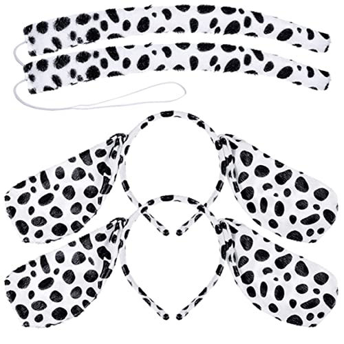 FRCOLOR 4-teiliges Set Dalmatiner Stirnband Hundekostüm Stirnband Mit Hundeohren Stirnband Mit Welpenohren Tierstirnband Cosplay Stirnbänder Kostüme Für Hunde Haustier Kurzer Plüsch von FRCOLOR