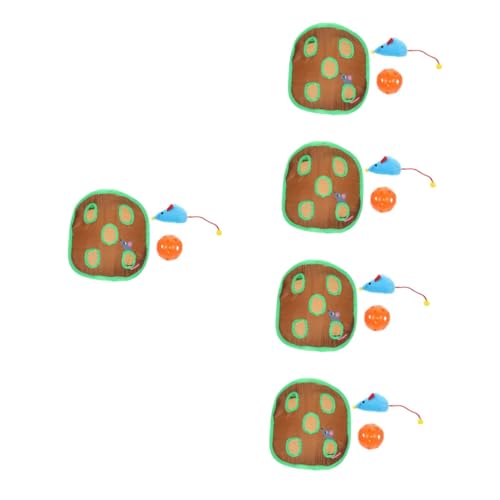 FRCOLOR 5 Sätze Katzen Spielzeug Spielbett Tunnel Haustiertür Für Glasschiebetür Katzentür Innentür Mäuse Schlagen EIN Maulwurfsspielzeug Hundetür Katzenspielzeug Stoff Kätzchen Hauskatze von FRCOLOR