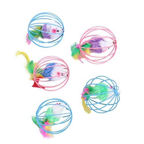 FRCOLOR 5 Stück Katzenspielzeug Plüschtiere Katzenmausspielzeug Plüschtierspielzeug Ballmaus Katzenball Spielzeugkäfig Mausball Käfigmausbälle Plüschmauskäfig Geformte Bälle FRCOLOR 5 Stück Katzenspielzeug Plüschtiere Katzenmausspielzeug Plüschtierspielzeug Ballmaus Katzenball Spielzeugkäfig Mausball Käfigmausbälle Plüschmauskäfig Geformte Bälle von FRCOLOR