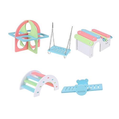 FRCOLOR 5-teiliges Set Hamster-Spielzeug Hamsterkäfig Aus Holz Wippenplattform Aus Holz Chinchilla-übungsspielzeug Lustiges Hamsterspielzeug Hamster-kletterleiter Drinnen PVC Haustier FRCOLOR 5-teiliges Set Hamster-Spielzeug Hamsterkäfig Aus Holz Wippenplattform Aus Holz Chinchilla-übungsspielzeug Lustiges Hamsterspielzeug Hamster-kletterleiter Drinnen PVC Haustier von FRCOLOR