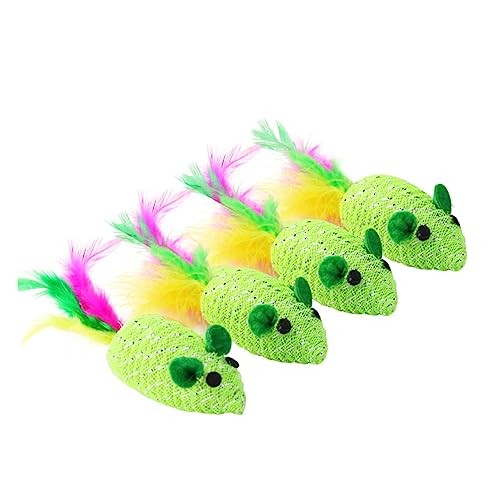 FRCOLOR 5stücke Teiliges Interaktive Gewebte Katzenspielzeuge Lustige Mäuse Für Katzen Und Kätzchen Schützt Möbel Und Sorgt Für Spielspaß von FRCOLOR