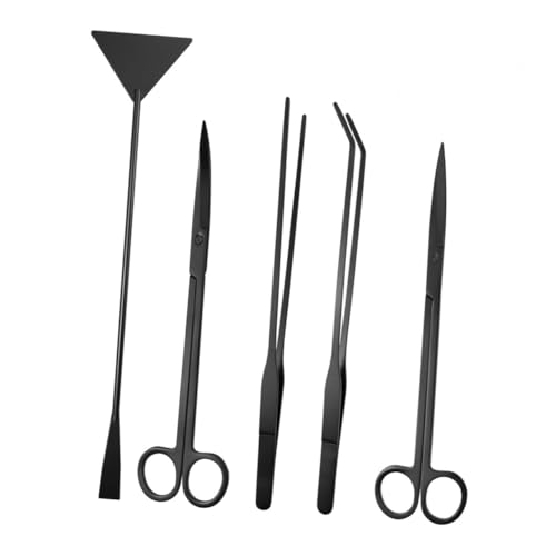 FRCOLOR 5stücke Teiliges Set Aus -werkzeugen Für Aquarienpflanzen Gerade Gewinkelte Pinzette Gerade Gewinkelte Schere Substratspachtel Für Pflege Pflanzen Von Wasserpflanzen von FRCOLOR