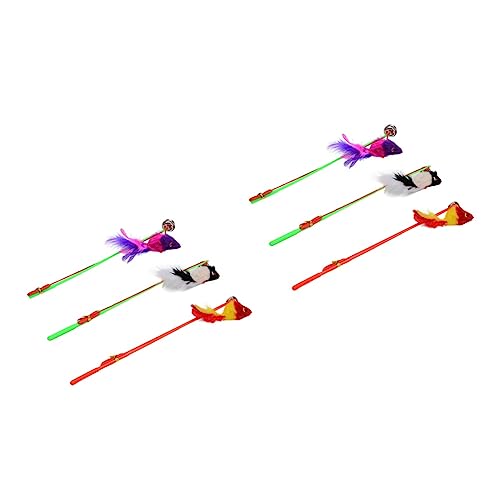 FRCOLOR 6stücke Teiliges Katzenangel Elastischem Spielzeug Interaktives Katzenspielzeug Und Spielverhalten Für Hauskatzen Farben Zufällig FRCOLOR 6stücke Teiliges Katzenangel Elastischem Spielzeug Interaktives Katzenspielzeug Und Spielverhalten Für Hauskatzen Farben Zufällig von FRCOLOR