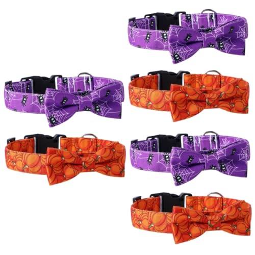 FRCOLOR 3er-Sets Halloween-Halsband Für Haustiere Verstellbare Größe Hundehalsband Mit Kürbis-spinnenmotiven Weiches Material Für Mehr Komfort 2 Stück X 3 FRCOLOR 3er-Sets Halloween-Halsband Für Haustiere Verstellbare Größe Hundehalsband Mit Kürbis-spinnenmotiven Weiches Material Für Mehr Komfort 2 Stück X 3 von FRCOLOR
