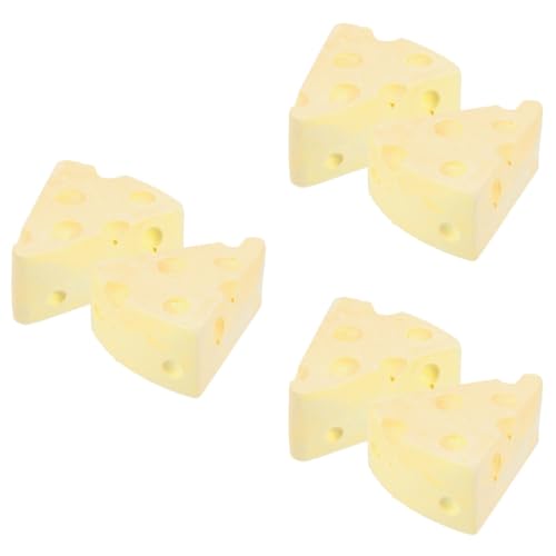 FRCOLOR 6 STK Käse Käse Mozzarella Chinchillas Hamster- -bisse Kauspielzeug Für Kleintiere Hasenbeißspielzeug Hasenschleifspielzeug Hamsterfutter Kalziumgips Hamsterkäfig Mineral von FRCOLOR
