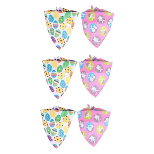 FRCOLOR Schleppleine 6 STK Osterdreieck Neujahrs-haustierbandana Hasenwelpen-Halstuch Ei-kostüm Bandanas Taschentücher Hund Ostern Hundekostüm Haustierzubehör Der Hund Polyester FRCOLOR Schleppleine 6 STK Osterdreieck Neujahrs-haustierbandana Hasenwelpen-Halstuch Ei-kostüm Bandanas Taschentücher Hund Ostern Hundekostüm Haustierzubehör Der Hund Polyester von FRCOLOR
