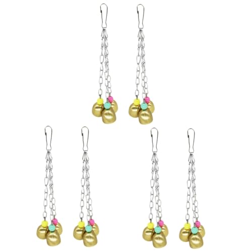 FRCOLOR 6 STK Papageienglocke Kauspielzeug Für Vögel Lovebird Nymphensittich Vogelkäfigglocken Sittich Hängende Glocke Papageienspielzeug Zum Aufhängen Legierung Die Schaukel Metall FRCOLOR 6 STK Papageienglocke Kauspielzeug Für Vögel Lovebird Nymphensittich Vogelkäfigglocken Sittich Hängende Glocke Papageienspielzeug Zum Aufhängen Legierung Die Schaukel Metall von FRCOLOR