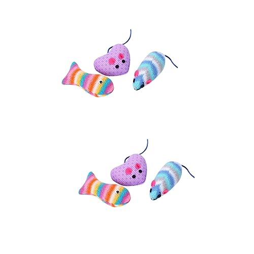 FRCOLOR 6 Stck. Teiliges Katzenspielzeug Bunte Mäuse und Fische aus Langlebigem Material Interaktives für Katzen zur Beschäftigung und Krallenpflege Farbenfrohes Design FRCOLOR 6 Stck. Teiliges Katzenspielzeug Bunte Mäuse und Fische aus Langlebigem Material Interaktives für Katzen zur Beschäftigung und Krallenpflege Farbenfrohes Design von FRCOLOR