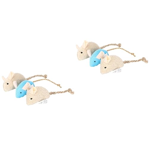 FRCOLOR 6 Pcs Katzenspielzeug Mäuse Für Hauskatzen Plüsch Aufziehmaus Interaktives Katzenspielzeug Katzen-Teaser- Leuchtende Farben FRCOLOR 6 Pcs Katzenspielzeug Mäuse Für Hauskatzen Plüsch Aufziehmaus Interaktives Katzenspielzeug Katzen-Teaser- Leuchtende Farben von FRCOLOR