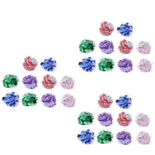 FRCOLOR 60 Katzenring Papierball Spitzenball Metallische Katze -Katzenspielzeug Kitten Spielzeug kratzspielzeug Kätzchenspielzeug Spielzeug für Haustiere Knisterbälle für Katze FRCOLOR 60 Katzenring Papierball Spitzenball Metallische Katze -Katzenspielzeug Kitten Spielzeug kratzspielzeug Kätzchenspielzeug Spielzeug für Haustiere Knisterbälle für Katze von FRCOLOR