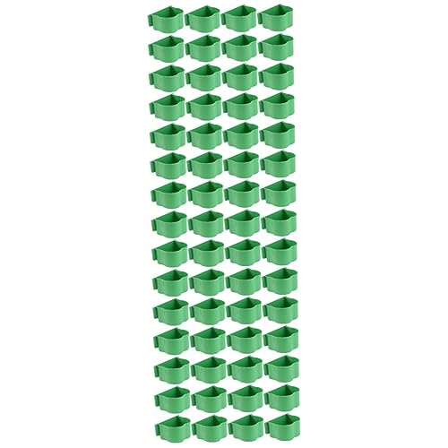 FRCOLOR 60 STK Vogelfutternapf Futternäpfe Für Vögel Wassernapf Für Haustiere Trinkspender Für Tauben Käfig-Halbschale Kaninchenfutter Für Käfige Vogelkäfig Halbkreis Plastik Vogel Tasse von FRCOLOR