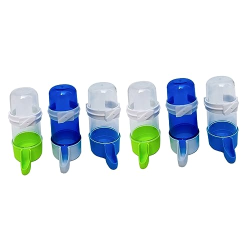 FRCOLOR 6St Automatischer Trinkbrunnen Haustier-Wasserflasche Vogeltränke für Käfig vogelfutterspender vogelfutterhäuschen Wasserschale der Vögel Werkzeug zum Füttern von Haustieren groß von FRCOLOR
