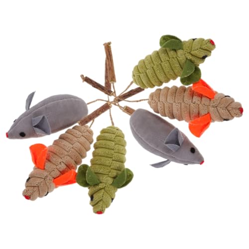 FRCOLOR Großes Spielzeug Silber Weinrebe Obst 6 Stück Katze Interaktive Spielzeug Mäuse für Katzen Übung FRCOLOR Großes Spielzeug Silber Weinrebe Obst 6 Stück Katze Interaktive Spielzeug Mäuse für Katzen Übung von FRCOLOR