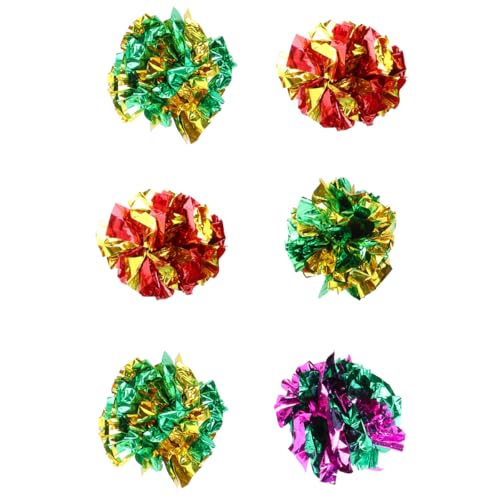 FRCOLOR 6pcs pet toys bulk cat toys kitten toys cats toys for pets crinkle cat toy crinkle balls for cats cat toys balls indoor cat rattle ball paper ball Hair ring the cat FRCOLOR 6pcs pet toys bulk cat toys kitten toys cats toys for pets crinkle cat toy crinkle balls for cats cat toys balls indoor cat rattle ball paper ball Hair ring the cat von FRCOLOR