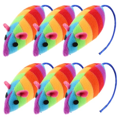 FRCOLOR 6stücke Teiliges Plüschmaus Spielzeug Für Katzen Interaktives Katzenspielzeug Mit Katzenminze Weiche Realistische Mäuse Für Indoor-Katzen Fördert Bewegung Und Spielspaß FRCOLOR 6stücke Teiliges Plüschmaus Spielzeug Für Katzen Interaktives Katzenspielzeug Mit Katzenminze Weiche Realistische Mäuse Für Indoor-Katzen Fördert Bewegung Und Spielspaß von FRCOLOR