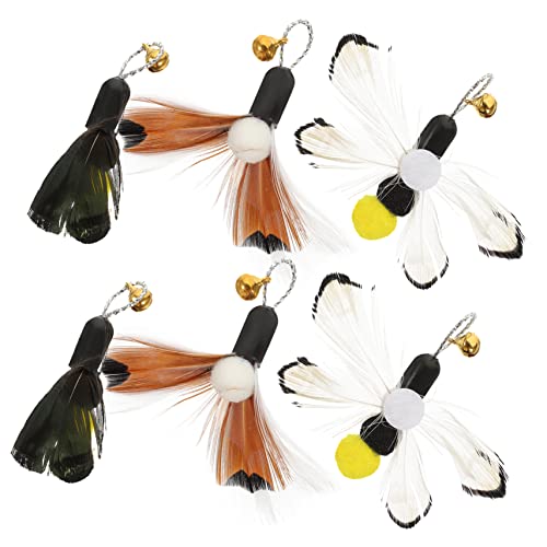 FRCOLOR 6stücke Katzenangel Spielzeugset Teilig Interaktive Ersatzköpfe Mit Feder Und Insekten-Design Verbessert Die Beziehung Zu Ihrer Katze Spielzeug Für Katzen Bewegung Und FRCOLOR 6stücke Katzenangel Spielzeugset Teilig Interaktive Ersatzköpfe Mit Feder Und Insekten-Design Verbessert Die Beziehung Zu Ihrer Katze Spielzeug Für Katzen Bewegung Und von FRCOLOR