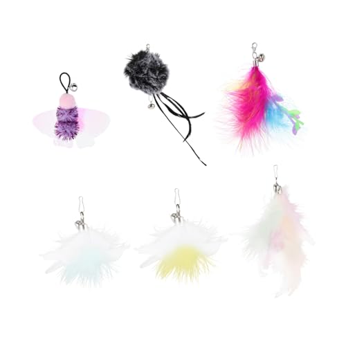 FRCOLOR Interaktives Katzenspielzeug 6er-Pack Katzenangel Ersatz-katzenangel Spielzeug Weich Für Katzen FRCOLOR Interaktives Katzenspielzeug 6er-Pack Katzenangel Ersatz-katzenangel Spielzeug Weich Für Katzen von FRCOLOR