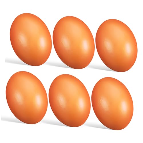 FRCOLOR 6stücke -Eier Für Bastelarbeiten Künstliche Holzeier Für Dekoration Für -projekte Osterdeko Spielküche Und Fotografie-Requisiten von FRCOLOR