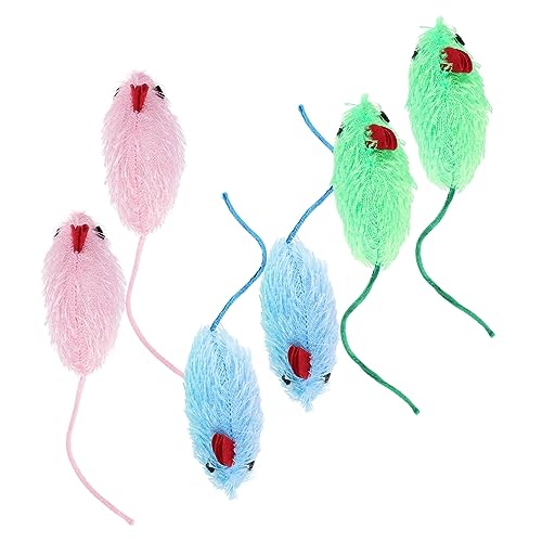 FRCOLOR 6st Simuliertes - Und Katzenspiel -Katzen-Spielzeug Katze-mäuse-Spielzeug Haustierzubehör Kauspielzeug Für Katzen Kätzchenspielzeug Plüsch Lustige Katze Spielzeugkatze FRCOLOR 6st Simuliertes - Und Katzenspiel -Katzen-Spielzeug Katze-mäuse-Spielzeug Haustierzubehör Kauspielzeug Für Katzen Kätzchenspielzeug Plüsch Lustige Katze Spielzeugkatze von FRCOLOR