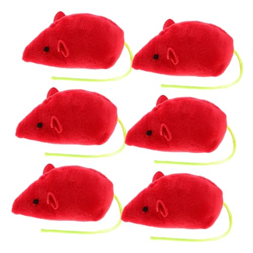 FRCOLOR Kätzchen Spielzeug Spielzeuge 6st Spielzeug Gefälschte Stofftier Mit Roter Katze Katzenversorgung Kompaktes Leckerli Mäuse Für Katzen Backenzahn Kätzchen Plüsch Plüschtier FRCOLOR Kätzchen Spielzeug Spielzeuge 6st Spielzeug Gefälschte Stofftier Mit Roter Katze Katzenversorgung Kompaktes Leckerli Mäuse Für Katzen Backenzahn Kätzchen Plüsch Plüschtier von FRCOLOR