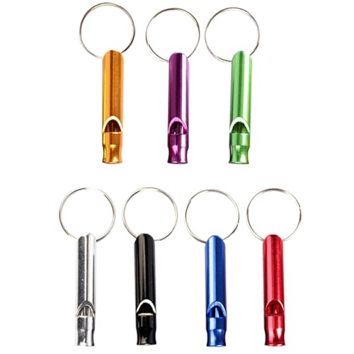 FRCOLOR 7st Trainingspfeife Für Papageien Tonpfeife Papageienpfeife Haustierfütterungshelfer Taubenvogel Aluminiumlegierung Draussen Bunte Pfeife von FRCOLOR