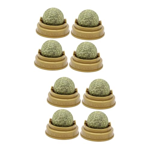 FRCOLOR 8stücke Katzenminze Ballspielzeug Rotierender Wandbefestigter Snackball Für Katzen Mit Katzenminze Zahnpflege Und Verdauungsförderung Für Kleine Katzen Grün von FRCOLOR