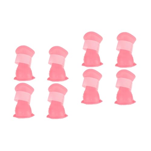 FRCOLOR 8 STK wasserdichte Schuhe wasserdichte Hundeschuhe Sohlenschutz Hunde Schuhe Dog Shoes Haustier Regenstiefel Hundestiefel rutschfeste Regenschuhe draussen Chihuahua Hündchen Rosa von FRCOLOR