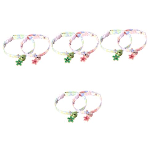 FRCOLOR 8 STK Haustierhalsband Tragbares Katzenhalsband Katze Geschenk Kätzchenhalsband dekoratives Katzenhalsband Welpenhalsband einstellbar schmücken Halskette Zubehör Anhänger Baumwolle von FRCOLOR