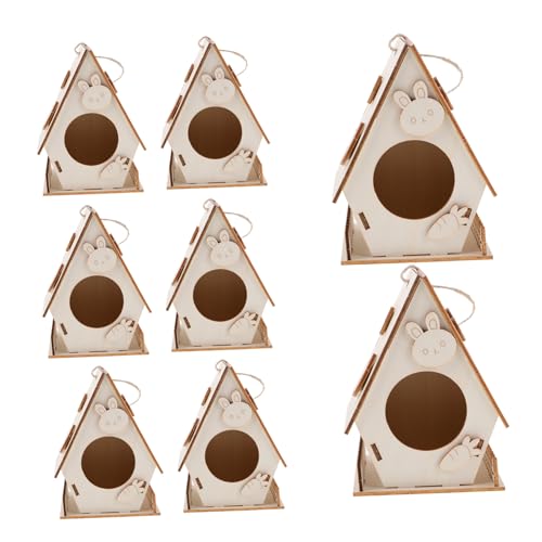 FRCOLOR 8 Stück Teiliges Holz Vogelhaus Bastelset für DIY Unbemaltes Hängendes Nistkasten Kit Fördert Feinmotorik Familienaktivität Wetterbeständig für Jungen und Mädchen FRCOLOR 8 Stück Teiliges Holz Vogelhaus Bastelset für DIY Unbemaltes Hängendes Nistkasten Kit Fördert Feinmotorik Familienaktivität Wetterbeständig für Jungen und Mädchen von FRCOLOR