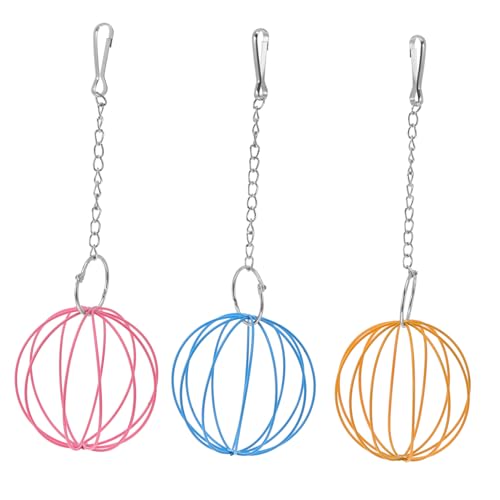 FRCOLOR 9 STK Hasengras Ball Kaninchen Heu Heuspender Für Kaninchen Kaninchen-Futter-Manager Hasengras-krippenhalter Grasspender Für Hamster Spielzeug Ziege Eisen Kleines Haustier von FRCOLOR