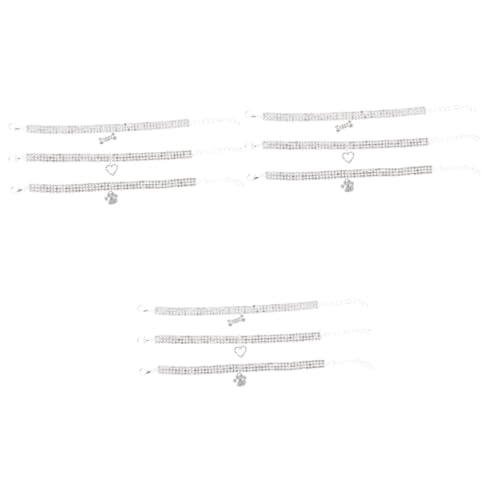 FRCOLOR 9 STK Haustierhalsband Kleine Haustierkette Chihuahua-zubehör Kostüm-Halskette Kristall Hundehalsband Bling-Halsband Kätzchenhalsbänder Dreiteiliger Anzug Tragbar Legierung Strass FRCOLOR 9 STK Haustierhalsband Kleine Haustierkette Chihuahua-zubehör Kostüm-Halskette Kristall Hundehalsband Bling-Halsband Kätzchenhalsbänder Dreiteiliger Anzug Tragbar Legierung Strass von FRCOLOR